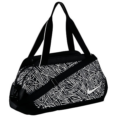 Nike Legend Club Print Duffel Bag, Black/White